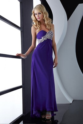 #ad Jasz Couture 4590 Women#x27;s Dress Size 6 Purple Prom Dress New Tags Attached