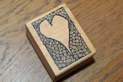 #ad {Valentine#x27;s Day} HEART Hearts Stamp Wood Mounted Paper Craft NEW Weddings LOVE