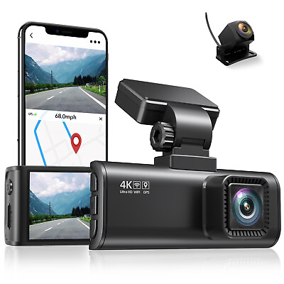 #ad REDTIGER 4K Dual Dash Camera Front and Rear Dash Cam for Cars Built in WiFiamp;GPS