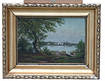 #ad LAKE VIEW BEAUTIFULLY PAINTED 19TH CENTURY