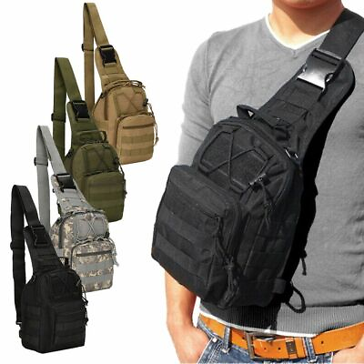 2021 Tactical Backpack Molle Sling Chest Shoulder Bag Assault Pack Messenger Bag $13.01
