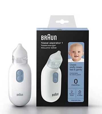 #ad Braun NASAL ASPIRATOR Baby Toddler Newborn Kids Safety Gentle Electric 0m BN