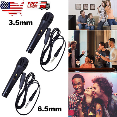 #ad Portable Dynamic Microphone Mini Handheld Karaoke Mic with 3.5mm 6.5mm Plug US