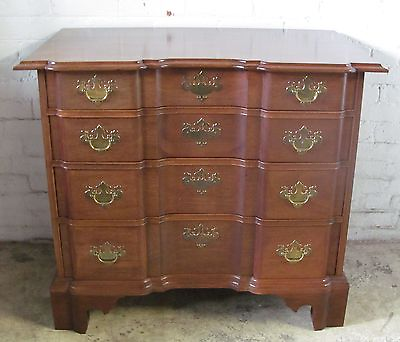 #ad MAHOGANY CHIPPENDALE ANTIQUE STYLE BLOCK FRONT DRESSER BACHELORS CHEST GODDARD