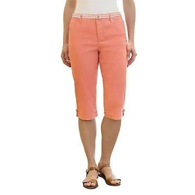 #ad NWT Gloria Vanderbilt Women#x27;s Lillian Belted Skimmer Capri Pants Pick Size