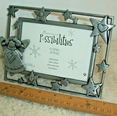 #ad Angel Picture Frame 3 1 2 x 5 Photo Hearts Stars Friend Family Tribute Memory