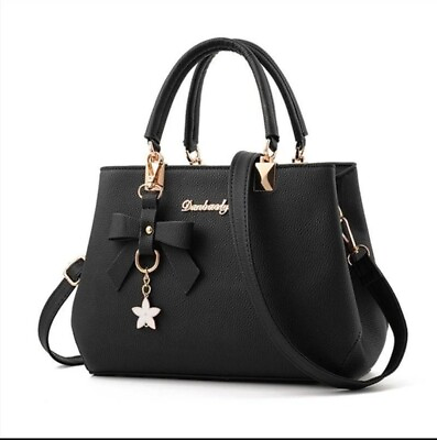 #ad women lady handbag shoulder bags tote purse leather messenger BLACK