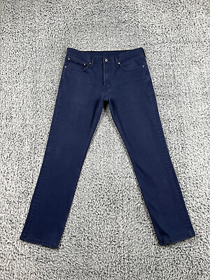 #ad Levis 511 Jeans Mens 34x32 Dress Blue Modern Slim Fit Preppy Skater White Tab