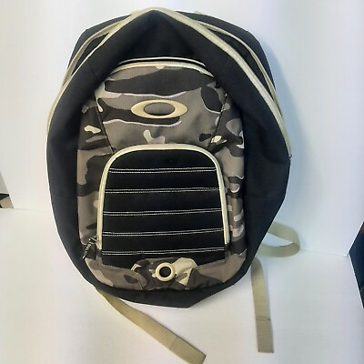 #ad Oakley Camo Black Backpack School Bag