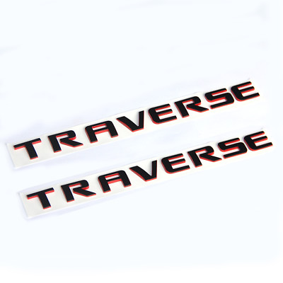 #ad 2x OEM Redline TRAVERSE EMBLEM Badge 3D logo for Chevrolet Y Red Line 20896270