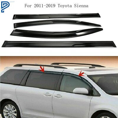#ad Window Visor For 2011 2019 Toyota Sienna Smoke Weather Shield Guard Shade