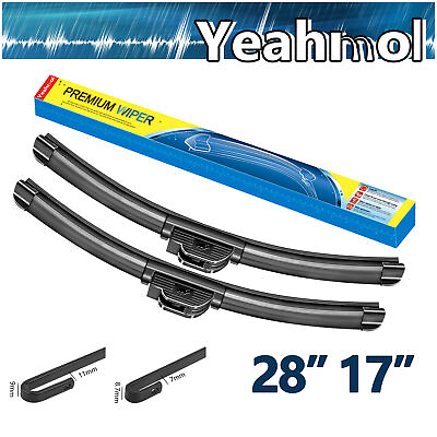 #ad Yeahmol 28quot; 17quot; Fit For Nissan Maxima 2014 2009 Bracketless Wiper Blades 2 Pack