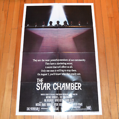 #ad VINTAGE ORIGINAL THE STAR CHAMBER ONE SHEET MOVIE POSTER 1983 MICHAEL DOUGLAS
