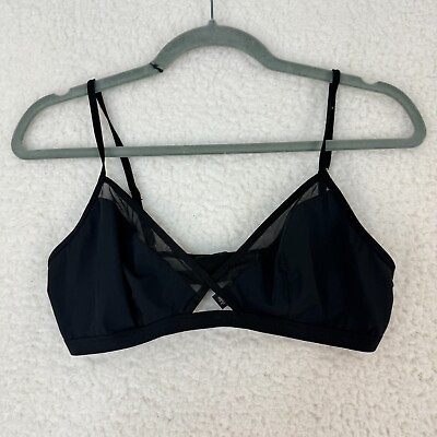 #ad Victoria#x27;s Secret Black Lace Bralette Womens Adjustable Strap Size Large