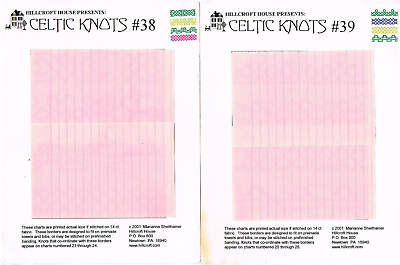 #ad Celtic Knots Chart Lot Hillcraft House Leaflet #38 amp; # 39 8 Charts Total 2001
