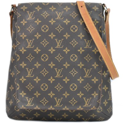 #ad Louis Vuitton Musette M51256 Monogram Canvas Shoulder Crossbody Bag Brown