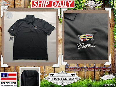 #ad Official Cadillac Findlay Las Vegas LV Employee Sales Men Golf Polo Shirt LARGE