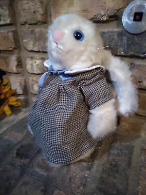 #ad Vintage 1983 North American Bear Company White Bunny Rabbit Plush Easter