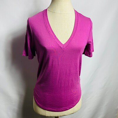 #ad A new day women V neck t shirt purple size XXL NWT stretch