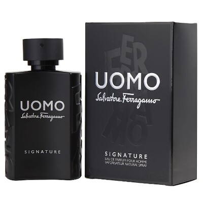 #ad Uomo Signature by Salvatore Ferragamo 3.4 oz EDP Cologne for Men New In Box