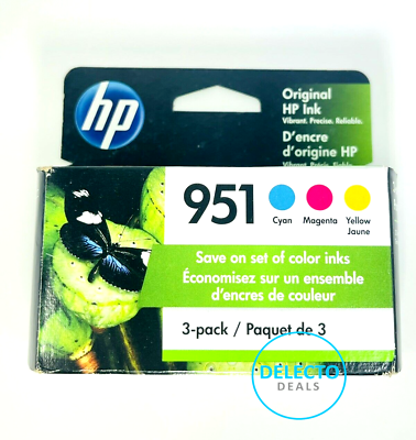 #ad 3 PACK HP GENUINE 951 COLOR INK OFFICEJET PRO 8100 8110 251DW 276DW NEW 2024