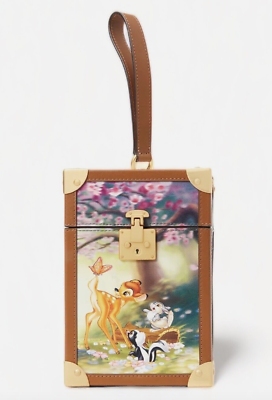 #ad Kate Spade Disney Bambi 3D Leather Trunk Clutch Purse Handbag Bag Collector NWT