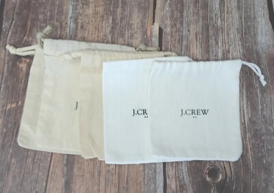 #ad Pouch J Crew Set of 5 Small Drawstring Dust Bags Jewelry Resale Travel Storage