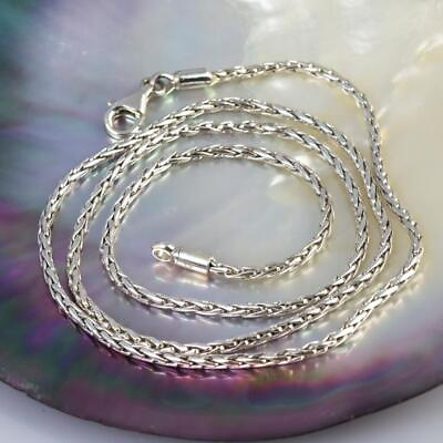 #ad 22” Handmade Chain Necklace Sterling Silver with Lobster Claw amp; Eye Clasp 13.30g