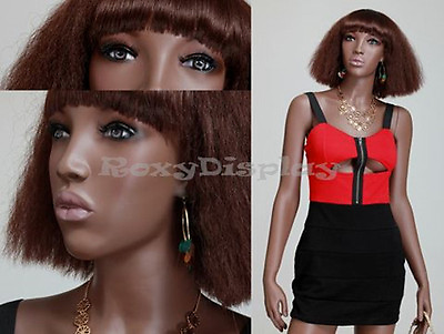 #ad Female Fiberglass African style Mannequin Dress form Display #MYA1 MZ
