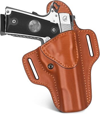 #ad Premium Leather Handmade OWB Holster Fits All 1911 with 5quot; Barrel No Rail Pistol