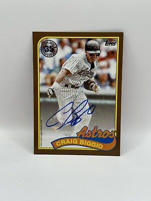 #ad 2024 Topps Craig Biggio 1989 Gold Auto 37 50 Astros