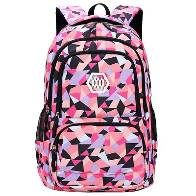 #ad Girls Backpack Geometric Printed Kids School Backpacks for Middle School Elem...