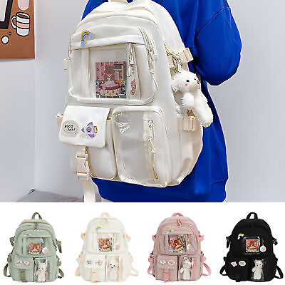 #ad 1*Cute Large Girl Teens Student Kawaii Backpack Cartoon College Women School Bag