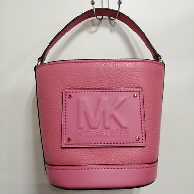 #ad Michael Kors Pink Bucket Leather Bag