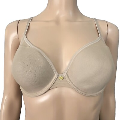 #ad Natori Highlight Contour Bra Nude Mesh Lightly Lined Underwired Size 34C
