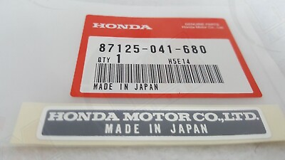 #ad OEM Honda Genuine MADE IN JAPAN JDM Decal Name Plate Sticker 87125 041 680 NEW