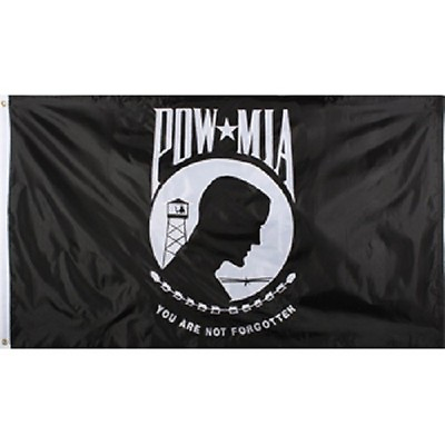 #ad 2x3 POWMIA Pow Mia Pow Mia Flag 2#x27;x3#x27; House Banner Grommets Nylon Poly