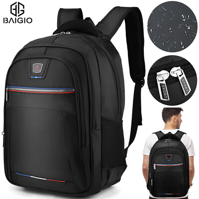 Men#x27;s Backpack Laptop Bag Waterproof Business Travel School Shoulder Rucksack