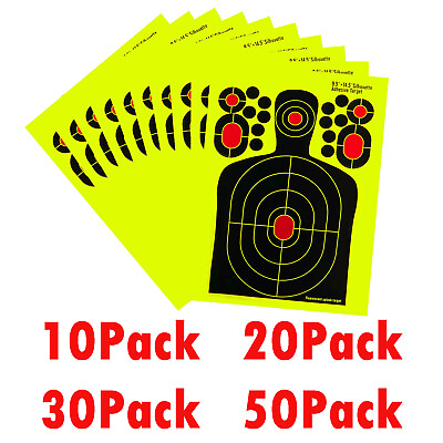 #ad 20 60Packs Shooting Targets Reactive Splatter Range Paper Target Gun Shoot Rifle