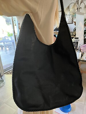 #ad Leather Hand Stitched Hobo Bag