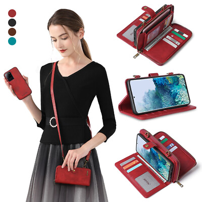 Crossbody Wallet Case Flip Detachable Leather With Card Holder Phone Cover Purse $14.32