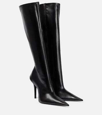 #ad Women#x27;s High Stilettos Heels Boots Pointed Toe Side Zipper Knee High Club Boots