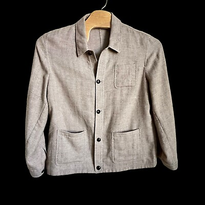 #ad Peter Millar Cashmere Linen Jacket Coat Herringbone Men#x27;s Beige Shacket XXL