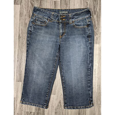 #ad Apt 9 Womens Size 4 Pockets Denim Blue Jeans Capris