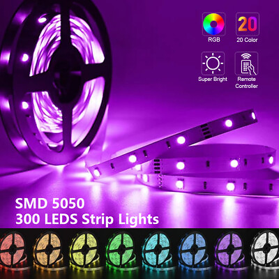 #ad LED Strip Lights 3528 5050 RGB DC 12V SMD RGB RGBWW tape string lamp 5M a lot