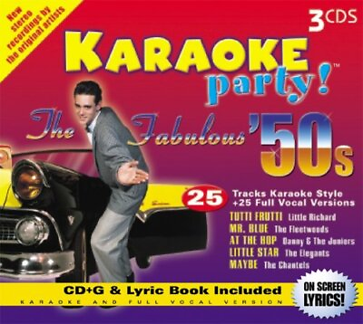 #ad KARAOKE PARTY Fabulous 50#x27;s 3 CD Box Set Karaoke BRAND NEW STILL SEALED