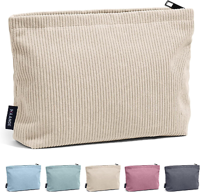 #ad Cosmetic Bags for Women Small Makeup Bag for Purse Corduroy Makeup Pouch Travel
