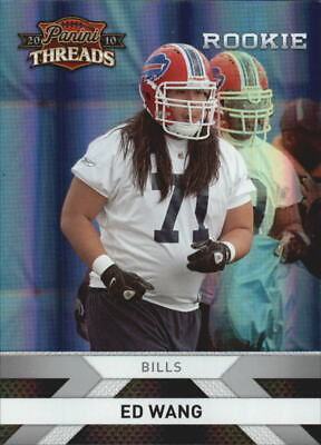 #ad 2010 Threads Silver Holofoil Buffalo Bills Football Card #230 Ed Wang 250