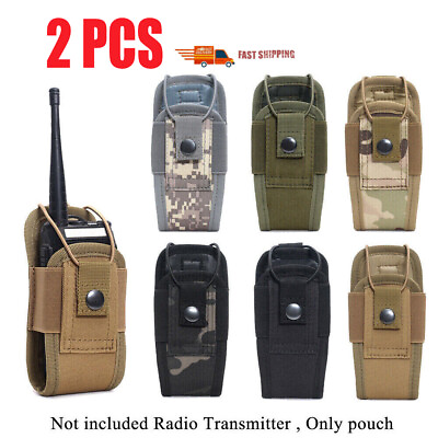 #ad 2 Pack Universal Radio Case Two Way Radio Holster Pouch Bag Walkie Talkies Pouch