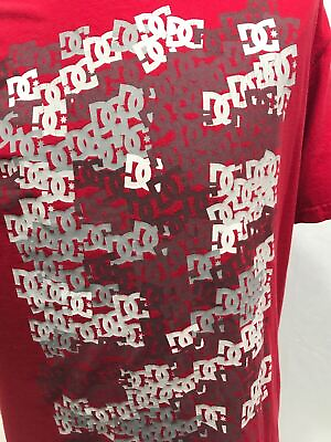 #ad DC Logo T Shirt Red HARD TO FIND THIS STYLE LG T1